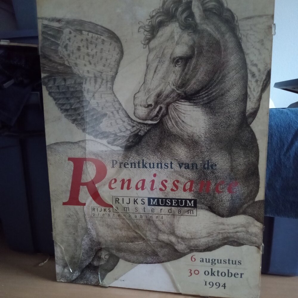 Framed 1994 Renaissance Amsterdam poster.